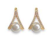 Elegant White Pearl Stud Earrings for Women