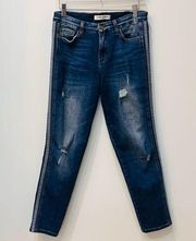 flying monkey tuxedo style jeans distressed size 28