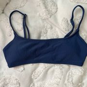 Cotton On body blue ribbed bikini top