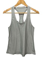 Performance Racer Back Tank Top Women's Size Small Light Gray Athletic