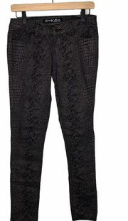 Celebrity Pink Skinny Jeans Snakeskin Black 5