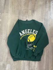 Green Off The Shoulder Crewneck