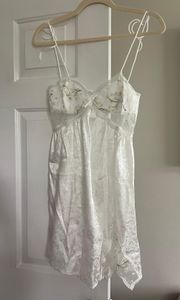Short Lace White Floral Dress