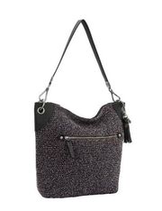 new The Sak ᯾ Indio Small Crochet Tote Handbag Bag ᯾ Urban Static Charcoal Knit