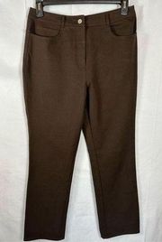 St. John Sport Women’s Everyday Stretch Trousers Dress Pants Brown 12