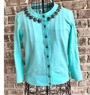 Kate Spade New York Leni Cardigan Small Embellished Sweater Button Live …