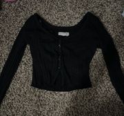Cropped Black Cardiagn