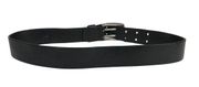 DOUBLE PRONG Black Leather Belt, Express Vintage Wide 30 USA Made