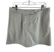 Puma Tan Short Athletic Tennis Skirt Shorts Underneath Pockets Size 10