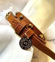 Victoria Emerson brown buckle wrap stud bracelet