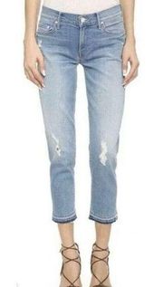 Mother Undone Hem Dropout Jeans in Cliffhanger