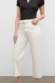 Club Monaco Ecru The Easy Crop Jeans, NWT, Size 31, MSRP $130