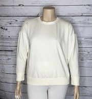 Style & Co NWT Size 0X Natural Ivory Long Sleeve Lightweight Sweatshirt Top