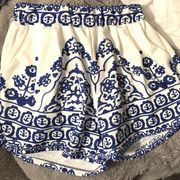 Blue Print Shorts