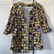 All the dots lightweight coat.  Beautiful yellow perfect for a day in the city