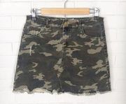 Ellison Denim Camo Mini Skirt