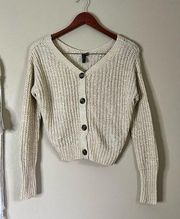 Moon and Madison Knit Cardigan Ivory Cream Size XS