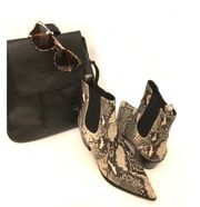 PAIGE Willa Snake Embossed Chelsea Bootie Sz 10