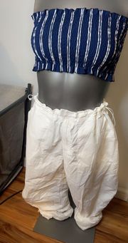 White Parachute Pants