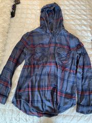 Garage Boyfriend Fit Hooded Flannel