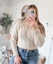 Lulus tan cropped sweater