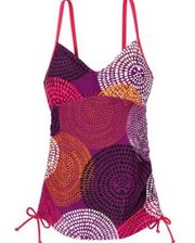 prAna Moorea Purple Geometric Print Swim Tankini Sz S