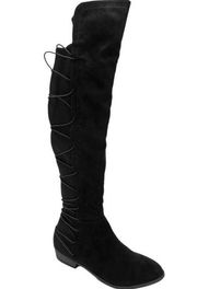 Material Girl Women's Calyn Over-The-Knee Stretch Boots Black Size 7 1/2