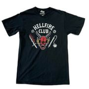 Netflix Stranger Things Adult Medium Hellfire Club T-Shirt Black DND Tee