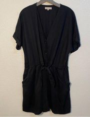 Lou & Grey for Loft | black lyocell romper