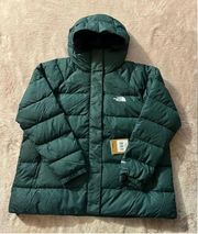 The North Face Women's Hydrenalite Down 600 Parka Ponderosa Green Sz 2XL