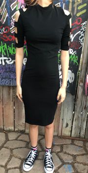 Black Bodycon Cutout Dress