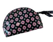 Vera Bradley Small Pouch Makeup Bag Peacock Navy Pink Pattern