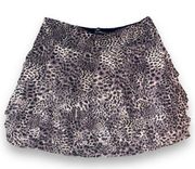 INC leopard print tiered ruffle skirt