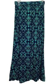 joe b by joe benbasset blue geometric maxi skirt Size M