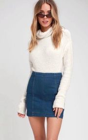 Free People Modern Femme Denim Mini in Westminster Blue NWT