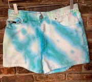 DKNY Custom Tie Dye Denim Jean Shorts Women's Size 10