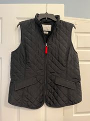 Black Size Large Quilted Vest