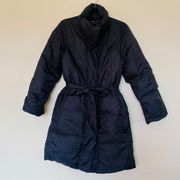 GAP long Down Puffer coat quilted belted long light weight size S