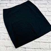 Jones New York Collection Stretch Pencil Mini Skirt Size 12 Black Back Zip Lined