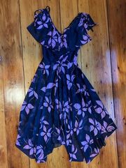 Sheer Jody T of California Vintage Floral Dress