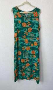 Vintage Hawaiian Tropical Print Dress Size 2X