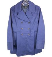 Marc by Marc Jacobs Small Peacoat Navy Blue Double Breasted Lined Pockets E