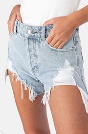 Marie Ripped Denim Shorts