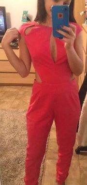 Pink Cutout Jumpsuit 