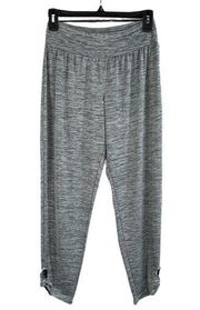 Live Love Dream Small Athletic Joggers Capris Pants Stretch Gray Heathered