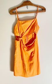 Boutique Orange Cut Out Mini Dress