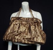 Charming Charlie Gold Brown Shoulder Bag