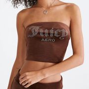 *BLACK*   X AERO Bling Velour Tube Top