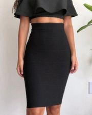 Romeo & Juliet Couture Black Bandage Bodycon Pencil Skirt Size Small