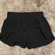 ASICS Black Loose Fit Running Shorts Size XL